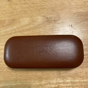 Chaps Sunglasses Case  Leather Dark Brown